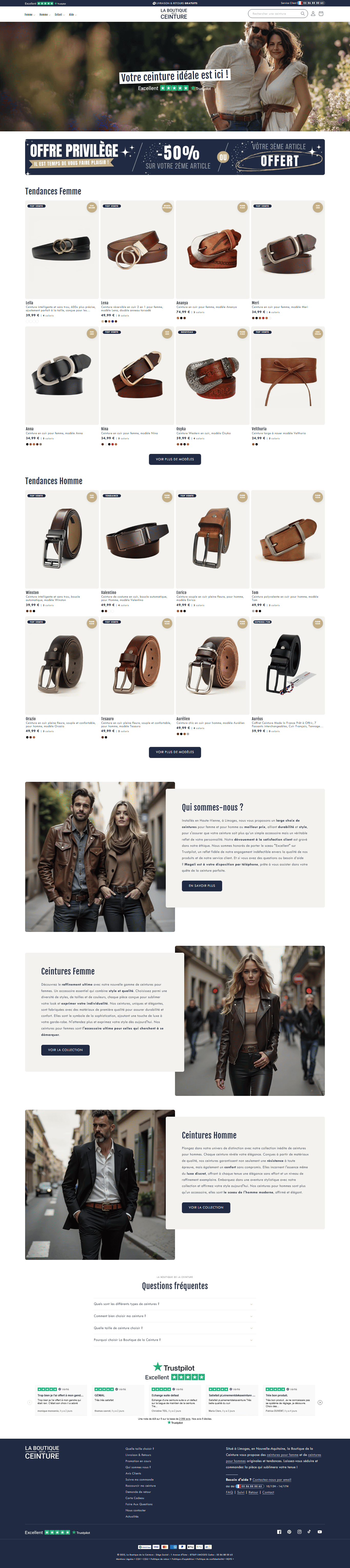 Exemple de boutique PrestaShop créer par Aimé KOUWAKPONOU